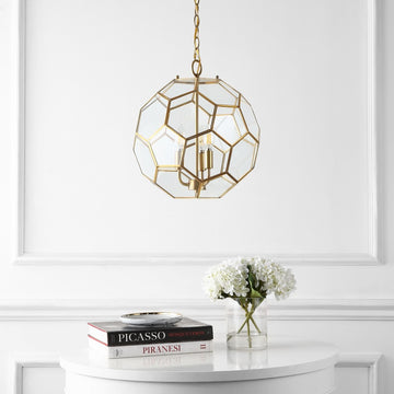 Bee 13.5" Modern Bohemian Iron/Glass LED Pendant - JONATHAN Y